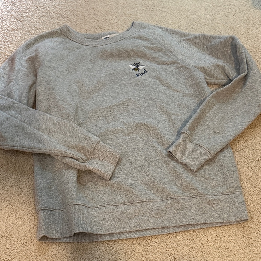 Old Navy Gray Crew Sweatshirt with White Tag